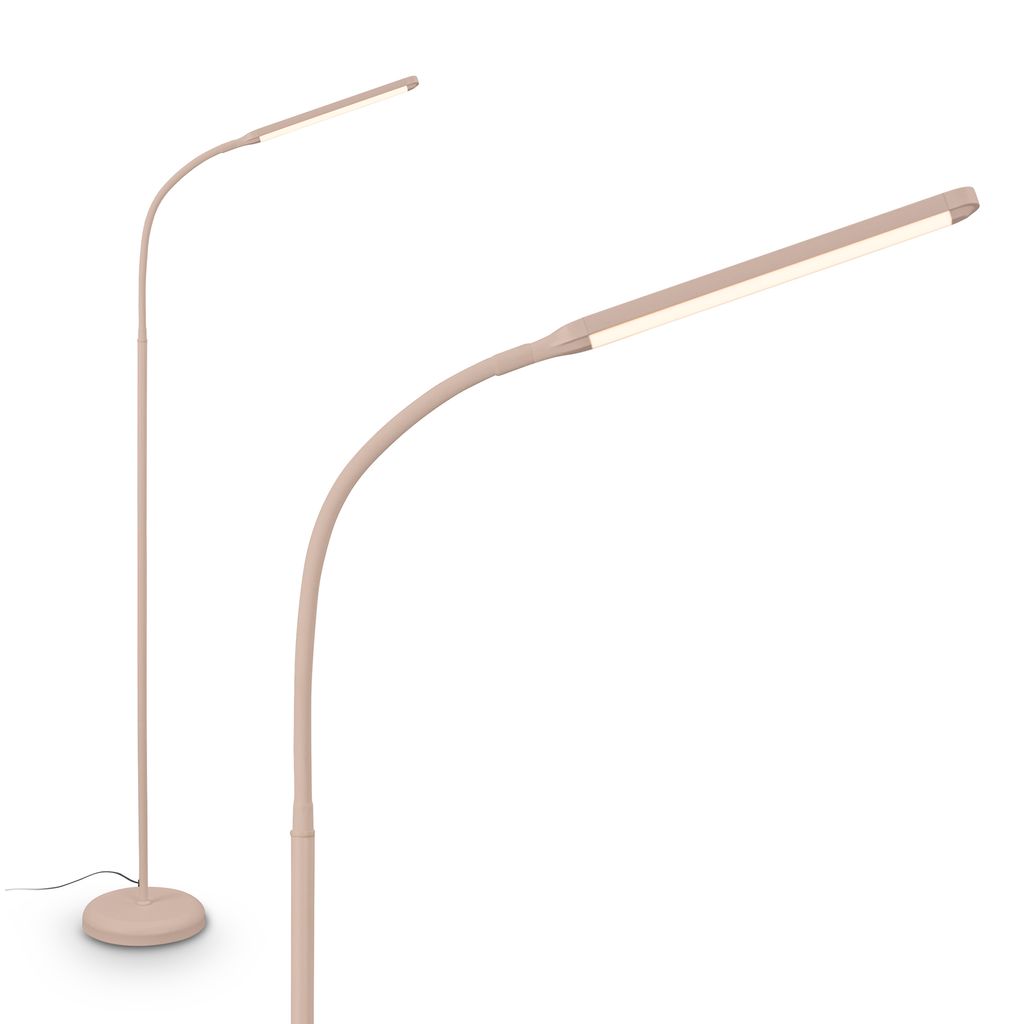 Briloner Led Stehlampe Dimmbar Ø21x170 Cm 6,5w 600lm 3000k Warmweiß Touchschalter Beige - Stehleuchte Wohnzimmer Leselampe Schlafzimmer