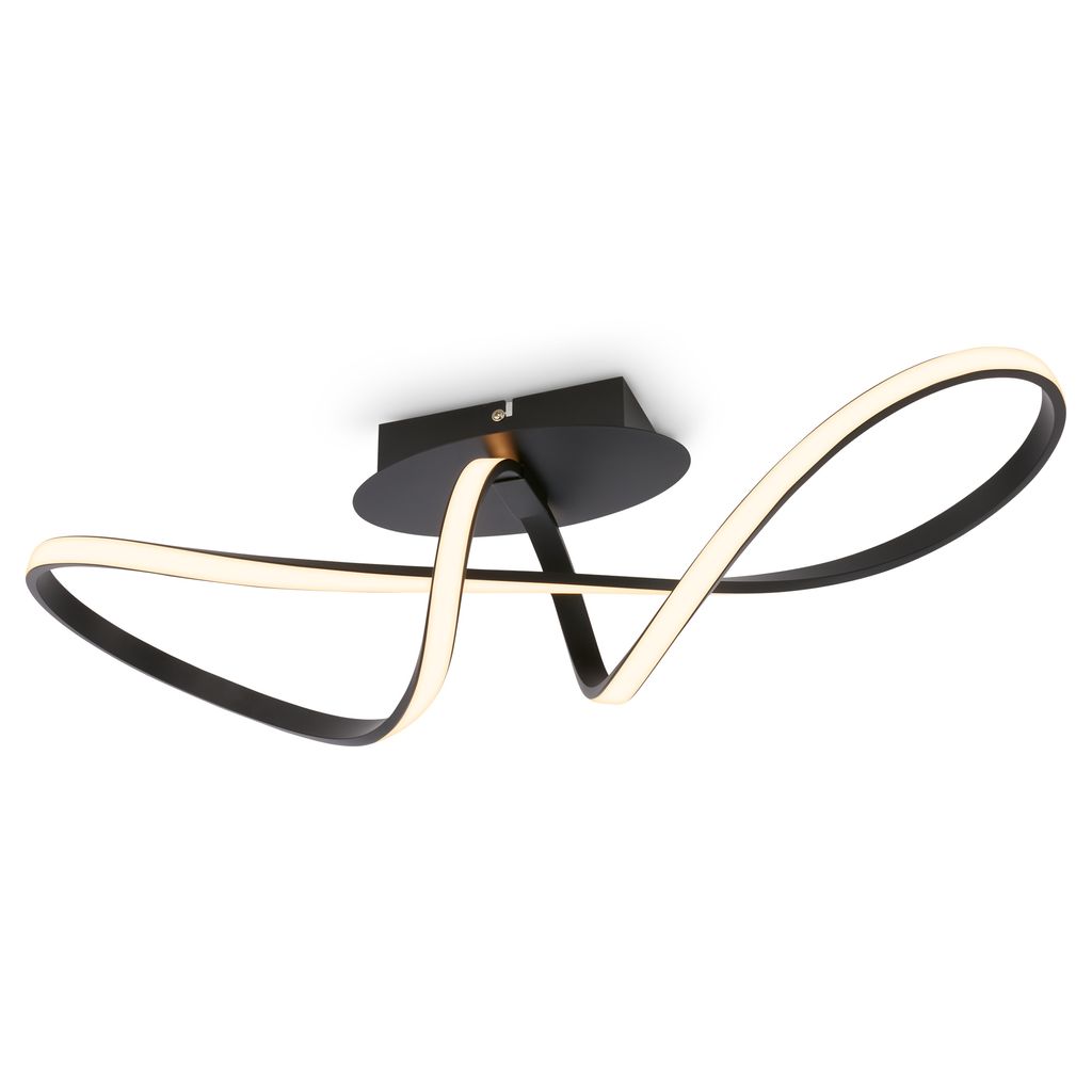 Briloner Led Deckenlampe 63x19x16,5 Cm 22w 2900lm 3000k Warmweiß Schwarz - Deckenleuchte Wohnzimmer Schlafzimmer Esszimmer