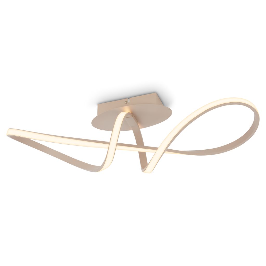 Briloner Led Deckenlampe 63x19x16,5 Cm 22w 2900lm 3000k Warmweiß Beige - Deckenleuchte Wohnzimmer Schlafzimmer Esszimmer