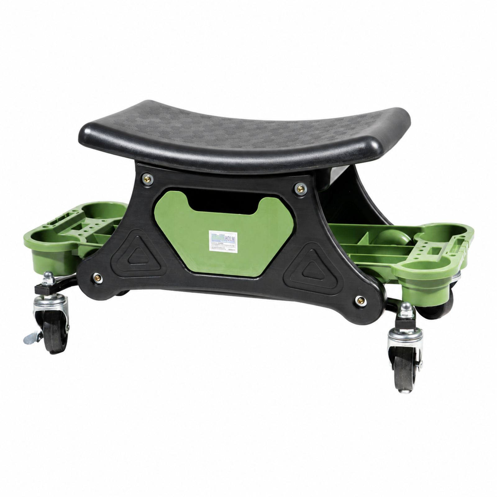 Werkstattsitz Rollsitz Bis 150 Kg Mit Werkzeugablage, 4 Rollen & 2 Bremsen, 66x32,5x35 Cm