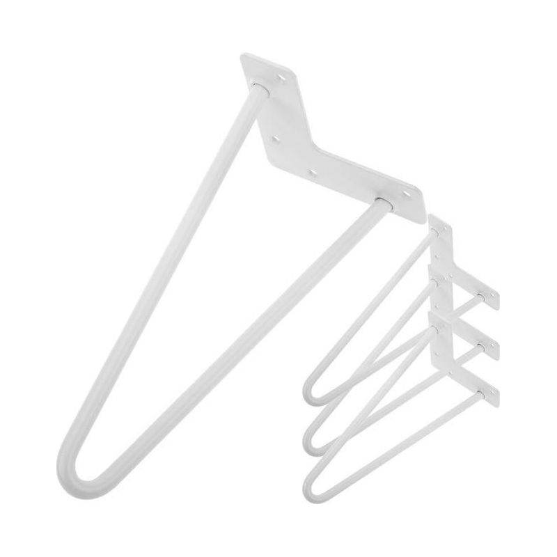 Tischbeine Für Möbel Und Büromöbel, Stahl, 2 Stangen, 30 Cm, Weiß, 4er-pack