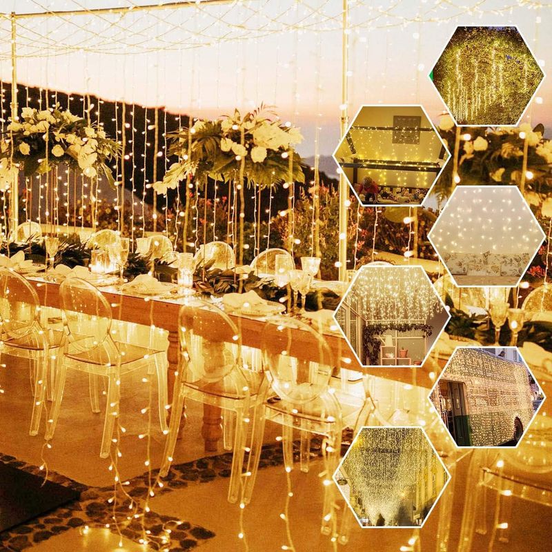 100 M Lange Lichterkette Mit 600 Leds, 8 Beleuchtungsmodi, Geeignet Für Karneval, Hochzeiten, Garten Und Innenräume, Mit Stecker (warmweiß)