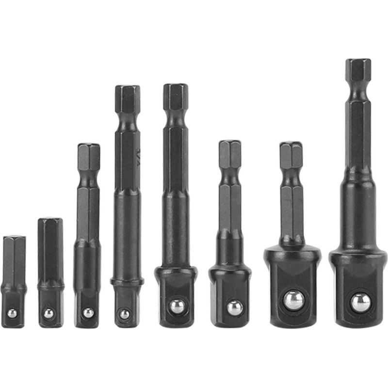 Schraubendreher-bit-sets, Steckschlüsseladapter, Steckschlüssel-bit-adapter, 1/4", 3/8", 1/2"-steckschlüssel, Verlängerungsstangen-set Für Schraubendreher Oder Elektrische Schraubendreher (8-teilig)