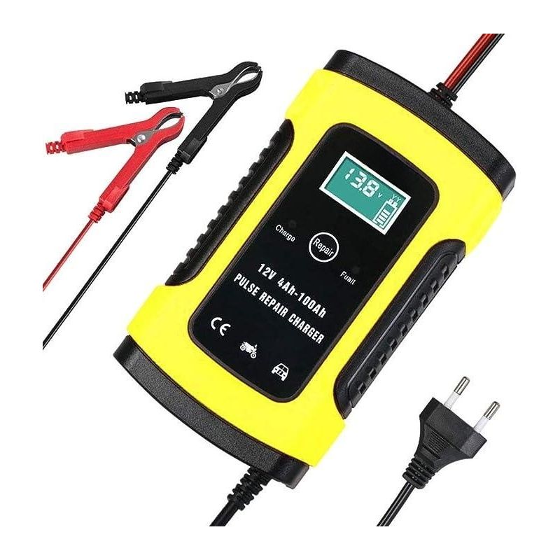 Intelligentes Automatisches Batterieladegerät Und -erhaltungsgerät, 12v/6a Tragbares Notstromladegerät Mit Impulsreparaturfunktion Für Auto, Rasenmäher, Motorrad Usw.