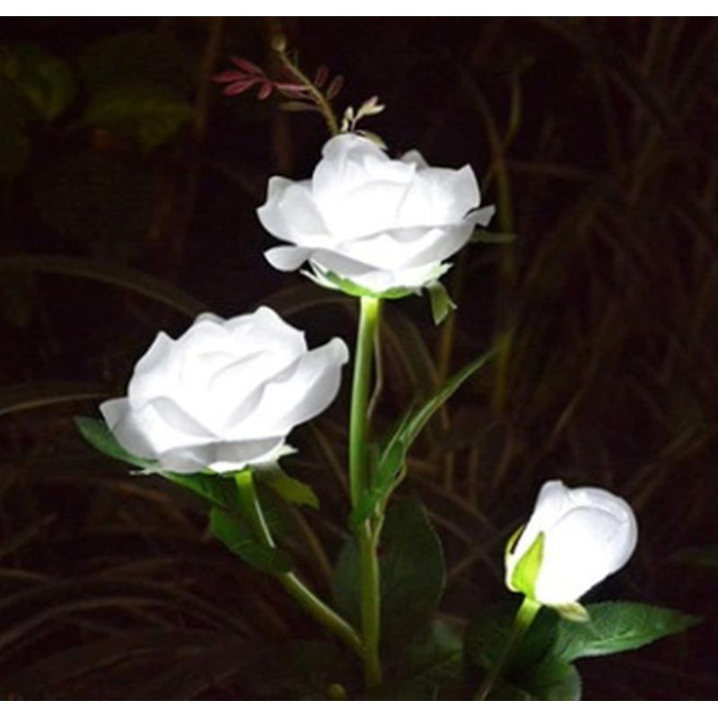 Solar-gartenleuchte, Blumenleuchte, Wasserdichte Gartenbeleuchtung, Solar-led-rosenleuchte (weiß, 1 Stück)