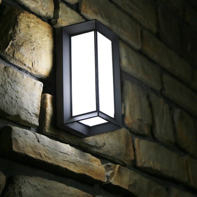 6000k Außenwandleuchte, 12w Aluminium Led Außenwandleuchte, Ip65 Wasserdicht, Anthrazit, Dekorative Beleuchtung Für Hof, Garten, Terrasse, Wandnähe, Wege