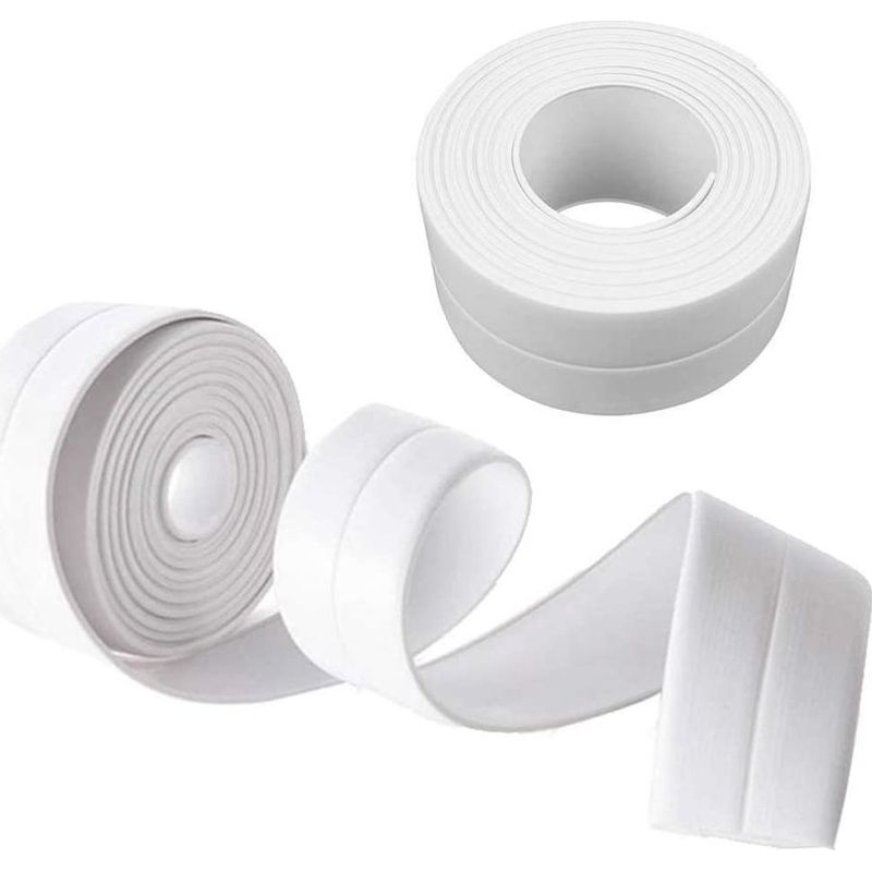 Dichtungsstreifen, Selbstklebendes Band, Wasserdicht, Schimmel- Und Kakerlakenabweisend, Für Badewanne/badezimmer/ecken Usw., 38 Mm × 3,2 M - Weiß (2er-pack)