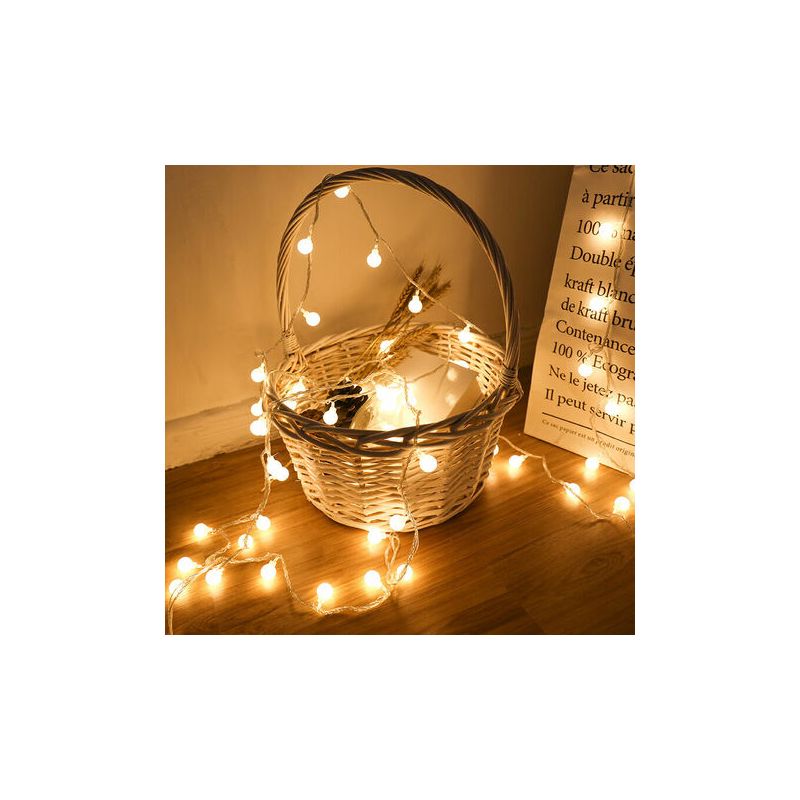 M Lichterkette, Mehrfarbige Lichterkette, 20 Kleine Wasserdichte Ip65-birnen, 1 Beleuchtungsmodus, Für Die Innen- Und Außendekoration, Für Zuhause, Feste, Weihnachtsbaum, Warmweiß (mit Usb)