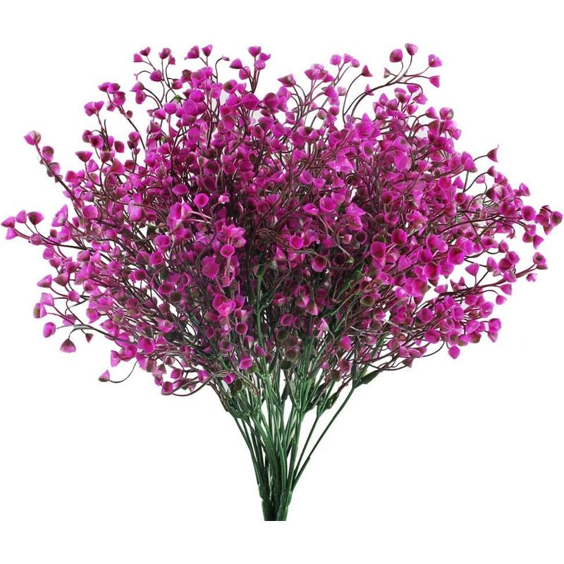 Künstliche Schleierkraut-sträucher, 7 Zweige, Künstliche Blumen, Dekorative Künstliche Sträucher, Künstliche Blumendekoration Für Hochzeiten, Haus Und Garten, 40 Cm (lila)