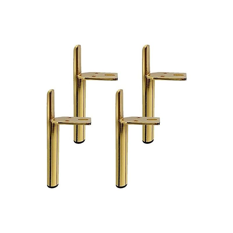 Set Mit 4 Ersatz-möbelbeinen Aus Metall - Schwarz - Diy-möbelbeine - Tischbeine - Schrankbeine - Bettbeine Für Stühle, Kleiderschränke Und Sofas, Andere Möbelbeine (18 Cm, Gold)