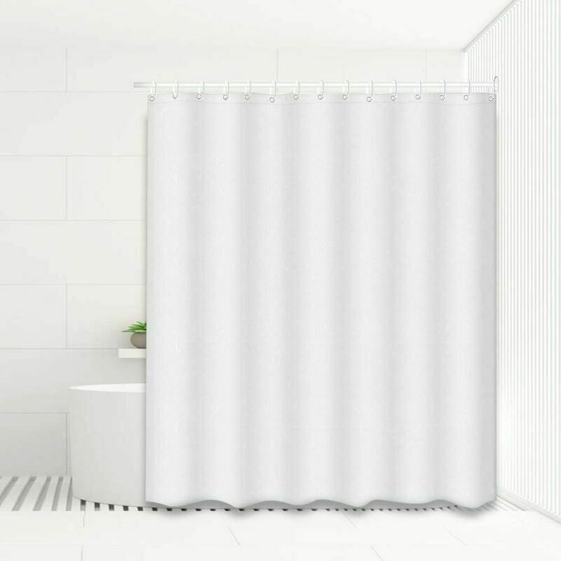 Schimmelresistenter Duschvorhang Aus Polyester, Waschbar, Wasserdicht, Mit Befestigungsringen Für Die Duschstange, 80 X 180 Cm