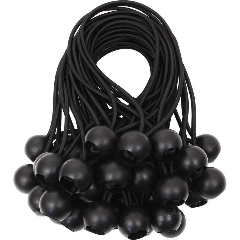 Planenspanner, Kugelspanner, Elastische Spanner, Gummispanner Für Banner, Planen, Pavillons, Zelte, Vorhänge, Verlängerungsgurte, Planenstützen, Weiß, 15 Cm (schwarz, 40 Stück)