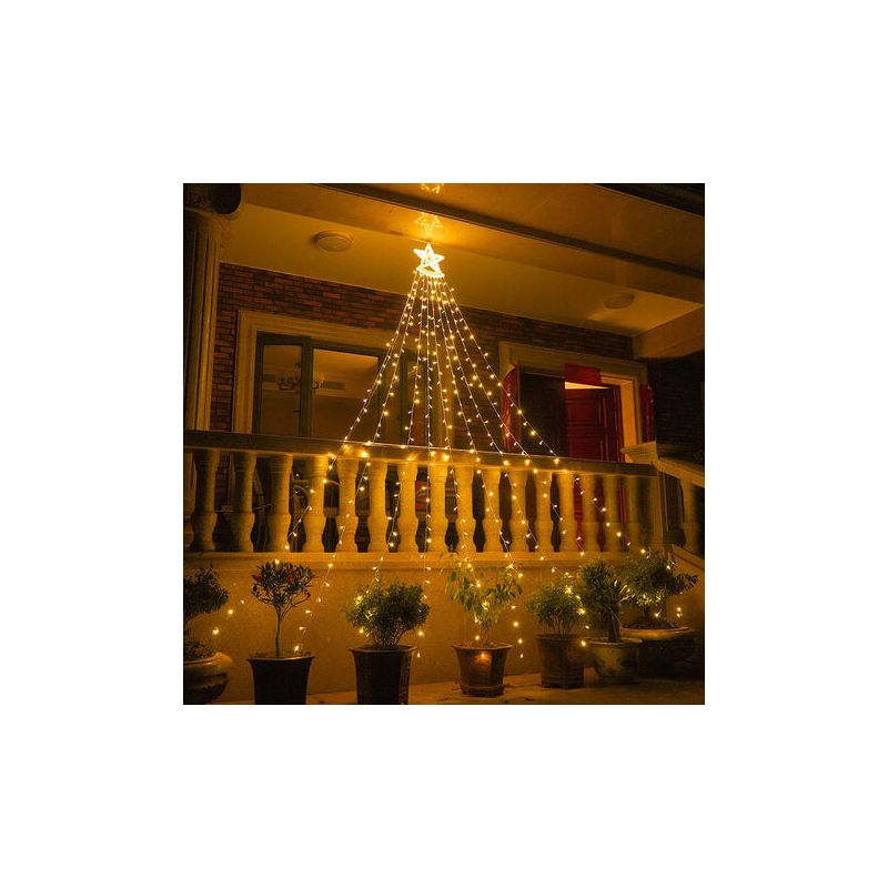Solarbetriebene Lichterkette Für Den Außenbereich - Lichterkette Mit 9 Lichtern, 350 Leds, Für Künstliche Weihnachtsbäume [energieklasse A+++]