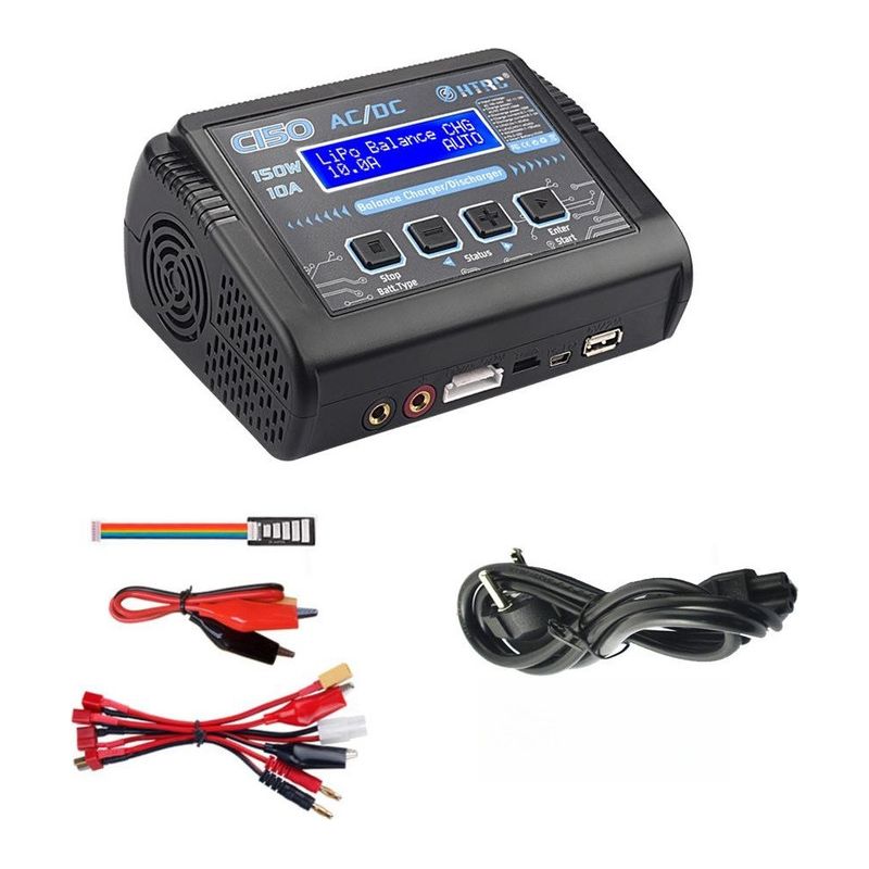 Htrc C150 Dual-way Ac/dc 150w 10a Lithium-ionen-ladegerät Für Lipo/li-ion/life/nicd/nimh/lihv/pb Smart Rc-car-akkus