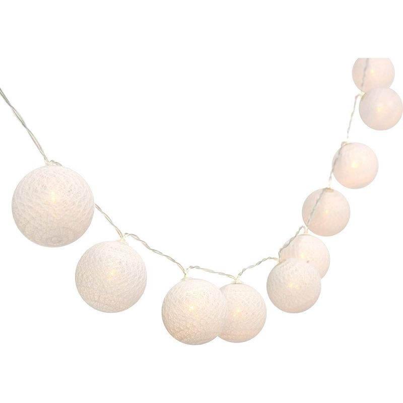 1 M Lichterkette Mit 10 Farbenfrohen Led-kugeln – Batteriebetrieben, Ideal Für Weihnachten Oder Eine Weiße Hochzeit