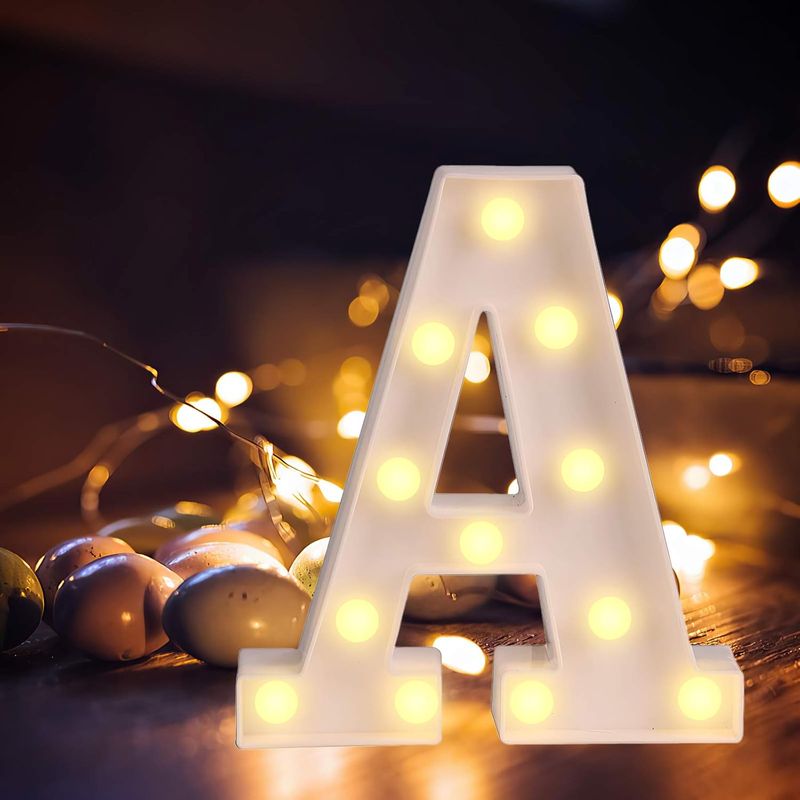 Led-buchstaben Mit Warmweißem Licht Für Heimdekoration, Partys, Bars, Hochzeiten Oder Feste (a)