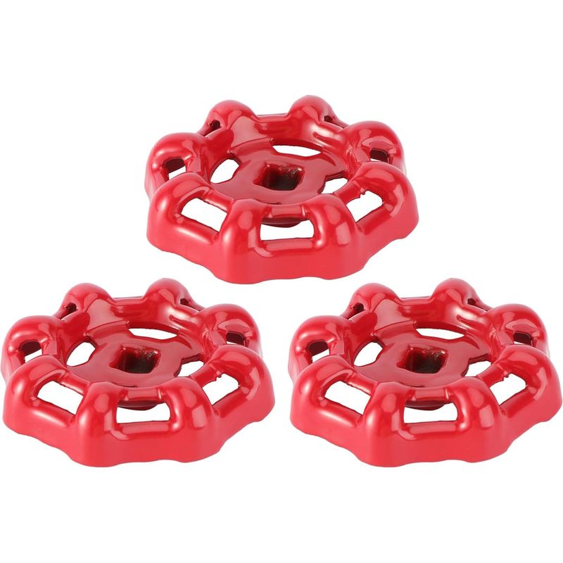 Ventilgriff, Ventilknopf Aus Rotem Eisen, Kugelhahn, Absperrventil, Wasserhahn, Ventiloberteil, Griff, 7 X 7 Mm, 3 Stück