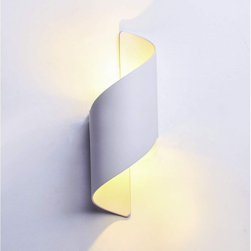 Moderne Led-wandleuchten 10w / Wandleuchten Nach Oben Und Unten, Außenwandleuchten, Aluminiumgehäuse / 3000k Warmweiß, Ip65 Wasserdicht, Innen/außen (weiß + 3000k) [energieklasse A++]