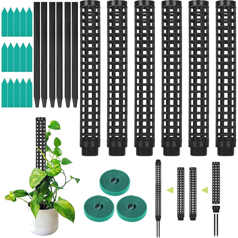 Monstera-rankgitter, Pflanzenstütze, Moosstab Für Monstera, 6er-pack, Kokosnuss-zimmerpflanzen, Moosstab, Kletterhilfe Für Monstera