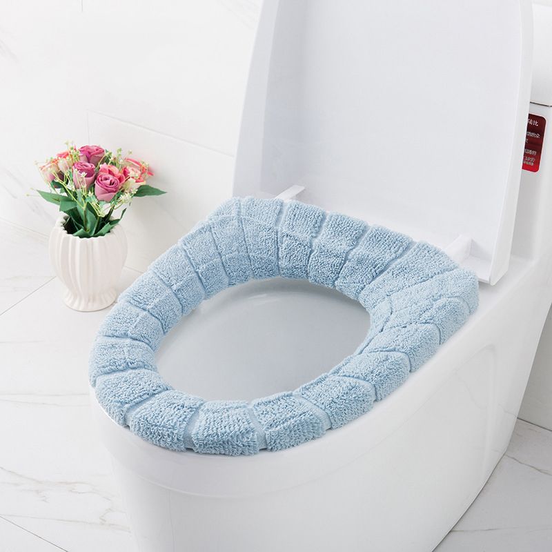 Wc-sitzbezug, Warmes Und Weiches Badezimmerkissen, Waschbare Bezugspolster (blau)