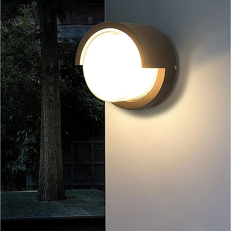 12-w-led-wandleuchte, Ip65-außenwandleuchte, Wasserdichte Led-wandleuchte, Innenwandleuchte, Warmweiße Flurleuchte, Schwarze Wandleuchte Für Vorgarten, Badezimmer, Veranda