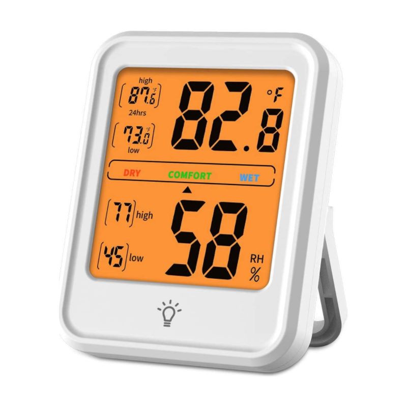 Digitales Thermometer Mit Hygrometer Für Den Innenbereich, Präzisionsthermometer, Temperaturmonitor, Feuchtigkeitsmesser Mit Hintergrundbeleuchtung Für Zuhause, Büro, Gewächshaus