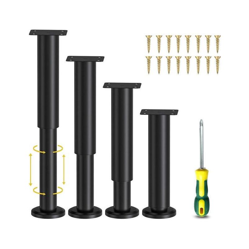 Stück Verstellbare Bettbeine 180-300 Mm Badezimmermöbelbeine Verstellbare Runde Metallmöbelbeine Bettbeine