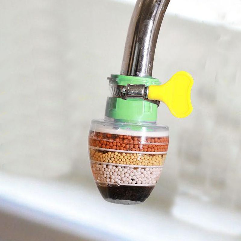 Aktivkohle-wasserhahnreiniger, Wasserhahnfilter, Universal-schnittstellenfilter Mit Einem Filterelement (grün, 4 Stück)