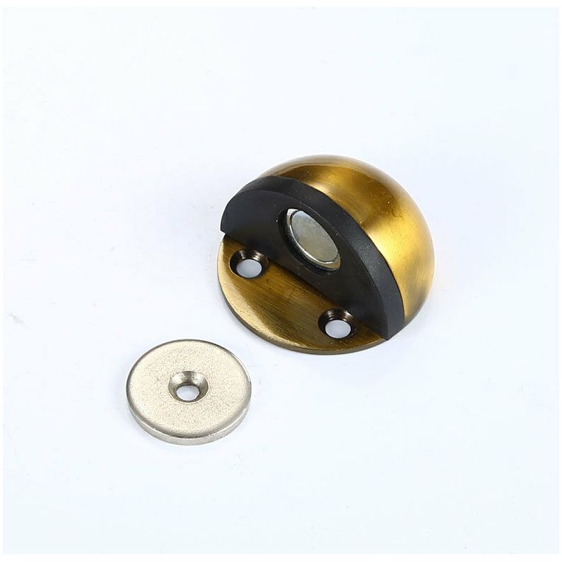 Stück Magnetischer Türstopper Aus Metall, Zum Einschrauben In Den Boden, Selbstklebende Türstopper Ohne Bohren Zum Schutz Von Türen Und Wänden (gelb)