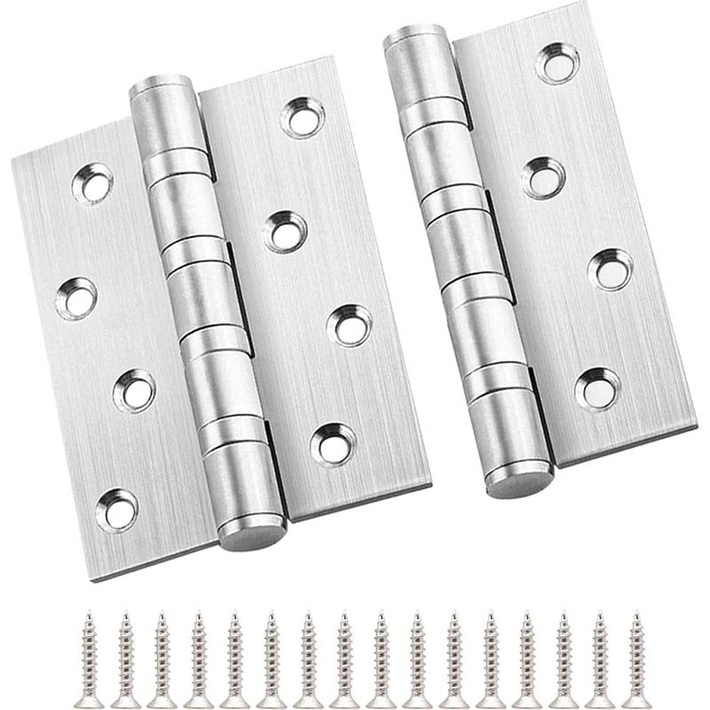 Scharniere, 4 Stück Edelstahl-türscharniere 100 X 80 Mm Mit 32 Schrauben, Scharniere Für Küchenmöbel, Schrankbeschläge, Fenster, Holzkisten
