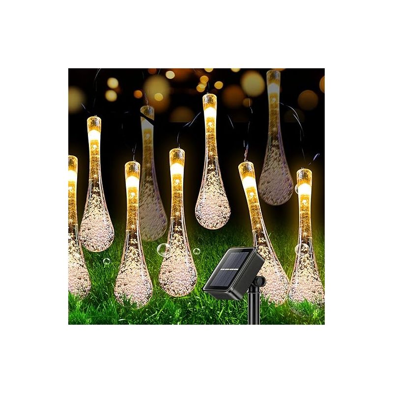 Solar-lichterkette – 30 Leds, 6,5 M, Außendekoration Für Garten, Terrasse, Hof Und Bäume – 8 Modi, Wasserdicht – Warmweiß