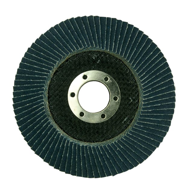 Tivoly - Zirkonium-Fächerscheibe • Ø125 mm • Korund-Körnung: 80 • Lange Lebensdauer • Zum Schleifen von Metallen
