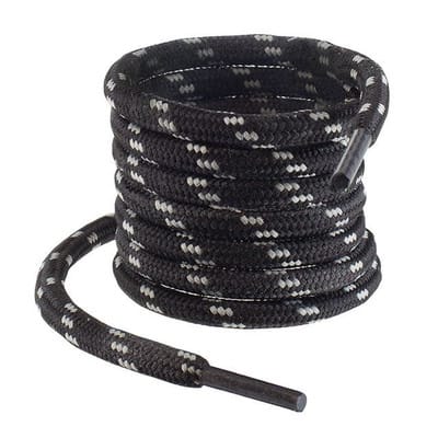 Baak - Schnürsenkel 150 cm schwarz/grau, Robuste Ausführung extra dick - schwarz/grau
