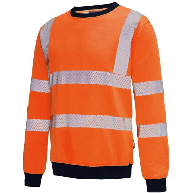 Warnschutz-Sweatshirt VW12BO Gr. s orange - Vizwell