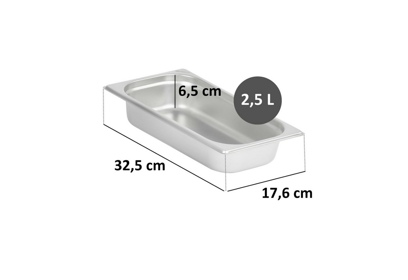 Mahlzeit - gn Behälter 1/3, Höhe 65 mm, Edelstahl Gastronomiebehälter, Geeignet für Chafing Dishes Bild 4