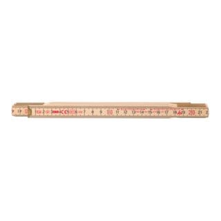 Holz-Gliedermaßstab natur, Länge: 1m - BMI