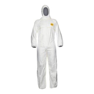 Schutzoverall Typ 5/6 Tyvek 200 EasySafe, weiß, Unisex-Größe: 2XL - Dupont
