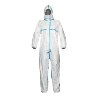 Schutzoverall Typ 4/5/6 Tyvek 600 Plus, weiß, Unisex-Größe: s - Dupont