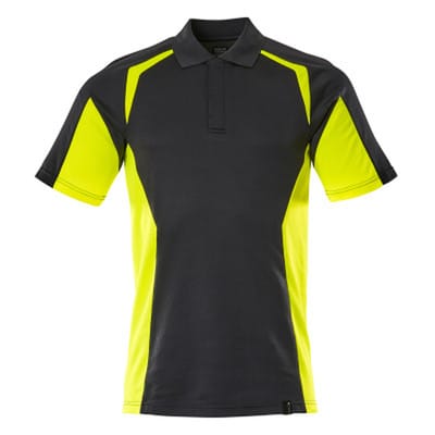 Polo-Shirt, moderne Passform Polo-shirt Gr. l, schwarz/hi-vis gelb - Mascot