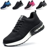Sicherheitsschuhe Herren Damen Leichte Bequeme rutschfeste Sicherheits-Sneaker Weiße Sohle,40