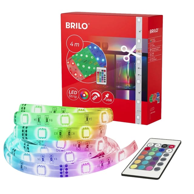 RGB-LED Flexband, 4m, 120xRGB-LED/0,04W, inkl. USB