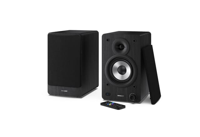SHARP Lautsprecherboxen CP-SS30 (BK), 2-Wege, Bluetooth, USB, MP3, 60 W