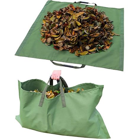Gartenlaubsack, Grün, Plane Und 2-in-1-sack, Gartenabfallsammlung, Robust