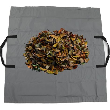 2-in-1 Gartenlaubsack – Herbstmatte – Grau
