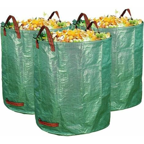 Royaluxe - 272l Gartensack, Für Gartenabfälle Und Laub, 76cm X 67cm, Doppelt Genäht Mit Verstärkungsringen, Sauberkeit