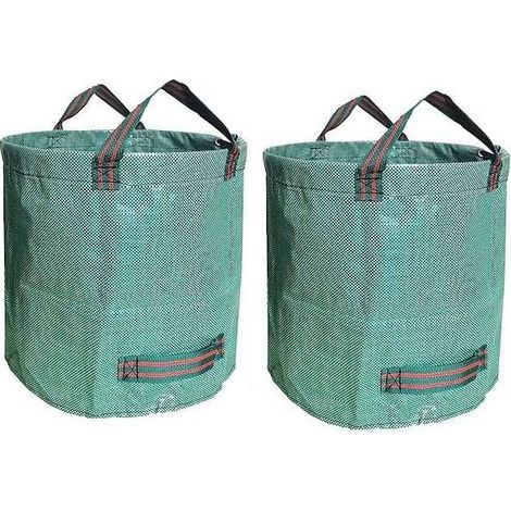 Set Mit 2 X 500l Xxl-gartensäcken (50 Kg), Robuste Gartenabfallsäcke, Stabile Pp-abfallsäcke, Wiederverwendbare Und Stabile Gartensäcke