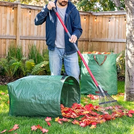 Set Mit 2 Blattförmigen Gartensäcken Mit Verstärkten Griffen, 53 Gallonen