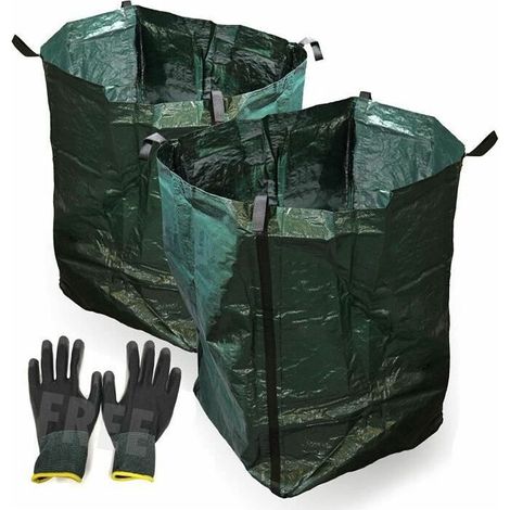 Royaluxe - Robuster Gartensack Aus Kunststoff, 360 Liter (100 X 60 X 60 Cm), 2er-pack