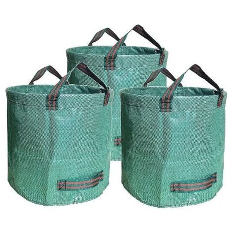 Set Mit 3 X 500l Xxl-gartensäcken (50 Kg), Robuste Gartenabfallsäcke, Stabile Pp-abfallsäcke, Wiederverwendbare Und Stabile Gartensäcke
