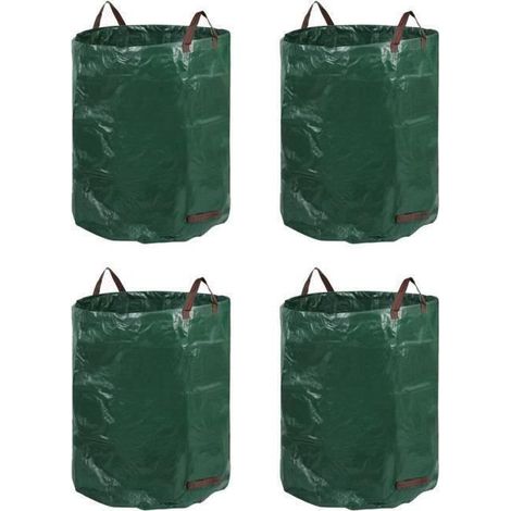 Gartenabfallsäcke - Miniclove - Lik5918 - 4 X 272l - Grün Und Schwarz - Polyethylen